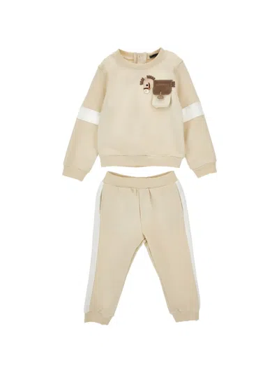Monnalisa Babies' Horse-patch Tracksuit In Neutral