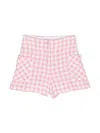 Monnalisa Houndstooth Bouclé Shorts In White