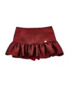 Monnalisa Houndstooth-pattern Mini Skirt In Ruby Red