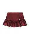 Monnalisa Houndstooth-pattern Mini Skirt In Red