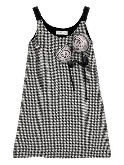 Monnalisa Kids' Houndstooth-print Dress In Multi