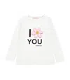Monnalisa Rhinestone Jersey T-shirt In White