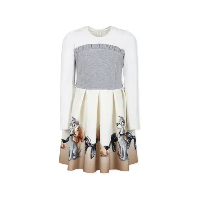 MONNALISA IVORY DRESS FOR GIRL LADY AND THE TRAMP