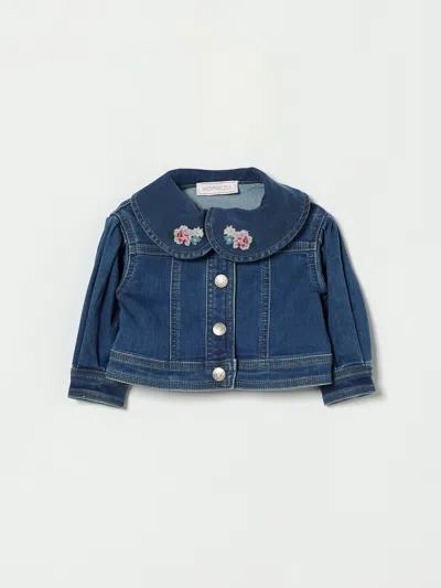 Monnalisa Babies' Jacket  Kids Color Blue In Black