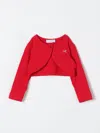 Monnalisa Embellished Bolero Jacket In Red