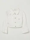 Monnalisa Kids' Giacca Di Jeans Crop  Con Strass