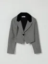 Monnalisa Check-print Jacket In Black