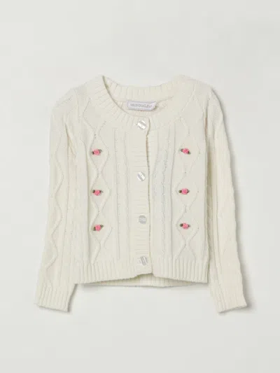 Monnalisa Jacket  Kids Color Yellow Cream In White