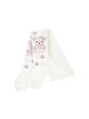 Monnalisa Jacquard Teddy Bear Tights In White