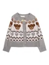 Monnalisa Button-up Cardigan In Multi