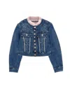 Monnalisa Jeansjacke Mit Strasssteinen In Blue