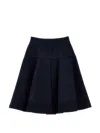 Monnalisa Jersey Circle Skirt In Dark Blue