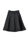 Monnalisa Jersey Circle Skirt In Medium Grey
