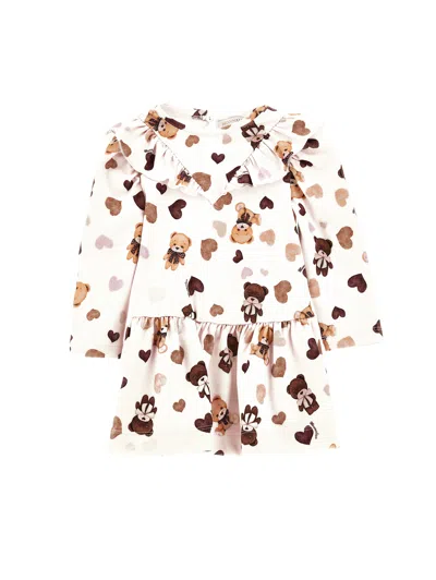 Monnalisa Kids'   Jersey Dress With Flounce In Birch