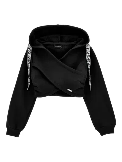 Monnalisa Kids' Jersey Hoodie In Black