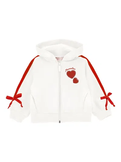 Monnalisa Babies' Jersey Hoodie In White