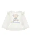 Monnalisa Jersey T-shirt In White