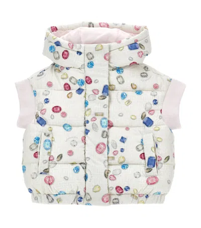 MONNALISA JEWEL PRINT PUFFER GILET