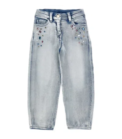 MONNALISA JEWEL STONE-DETAIL JEANS