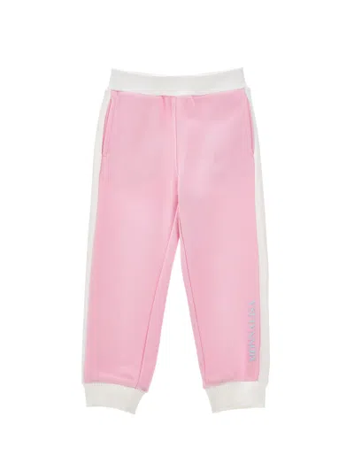 Monnalisa Kids' Jogger Mit Streifen Und Logo In Pink