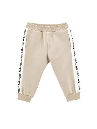 Monnalisa Kids' Joggerhose Mit Fleecebändern In Neutral