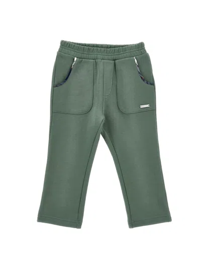 Monnalisa Babies'  Joggers With Logo In Green