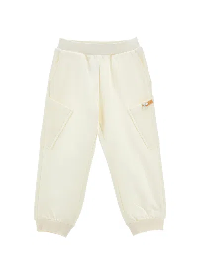 Monnalisa Babies'  Joggers With Pockets In Neutral