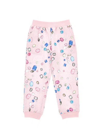 Monnalisa Kids' Jogginghose Mit Edelstein-print