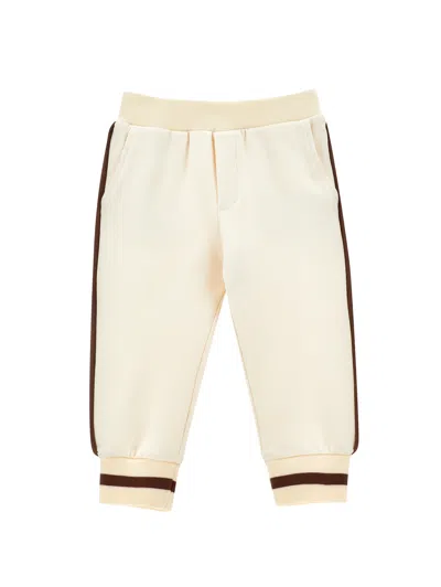 Monnalisa Babies' Jogginghose Mit Paspel-sweatshirt In Neutral