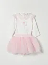 Monnalisa Jumpsuit  Kids Color Yellow Cream In Yellow Cream