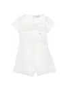 Monnalisa Jumpsuit With Bow In Rosa Fairy Tale
