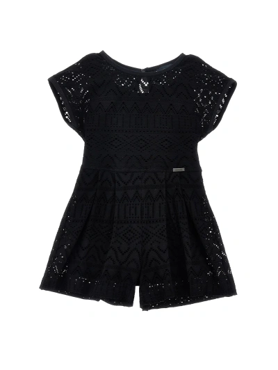 Monnalisa Kids'   Knit Jumpsuit In Black