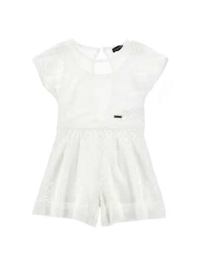 Monnalisa Kids'   Knit Jumpsuit In Cream