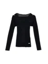 Monnalisa Knit Tank Top And Crop Top Set In Black