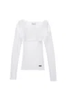 Monnalisa Knit Tank Top And Crop Top Set In White