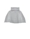 Monnalisa Knitted Cape In Grey