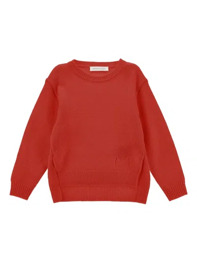 Monnalisa Kids' Knitted Sweater In Red