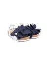 Monnalisa Knot-detailing Glitter Sandals In White