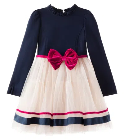 Monnalisa Kids' La Dolce Vita Jersey Dress In Multi