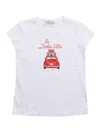 Monnalisa La Dolce Vita Printed T-shirt In White