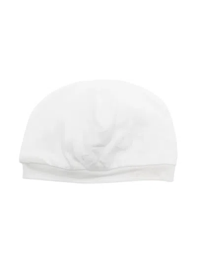 Monnalisa Babies' Lace-bow Cotton Hat In White