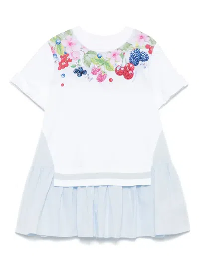 Monnalisa Kids' Layered Dress In White