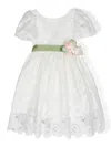Monnalisa Layered Guipure-lace Dress In White