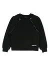 Monnalisa Layered Jersey Sweatshirt In Black