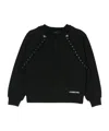 Monnalisa Layered Jersey Sweatshirt In Black