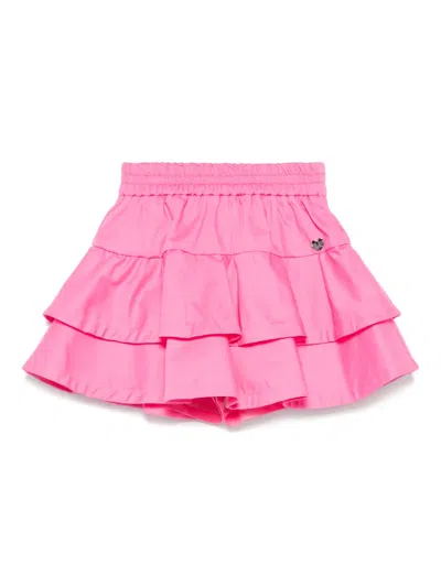 Monnalisa Kids' Layered Skirt In Pink