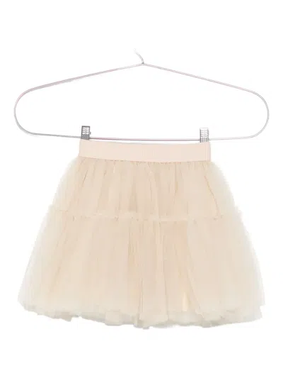 Monnalisa Kids' Layered Tulle Skirt In Neutral