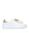 Monnalisa Leather Charm Sneakers In White