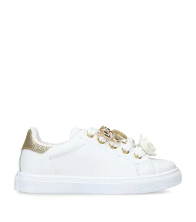 MONNALISA LEATHER CHARM SNEAKERS