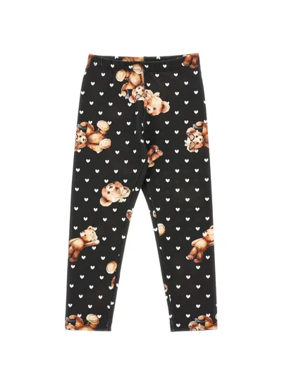 MONNALISA MONNALISA  LEGGINGS TEDDY BEARS HEARTS